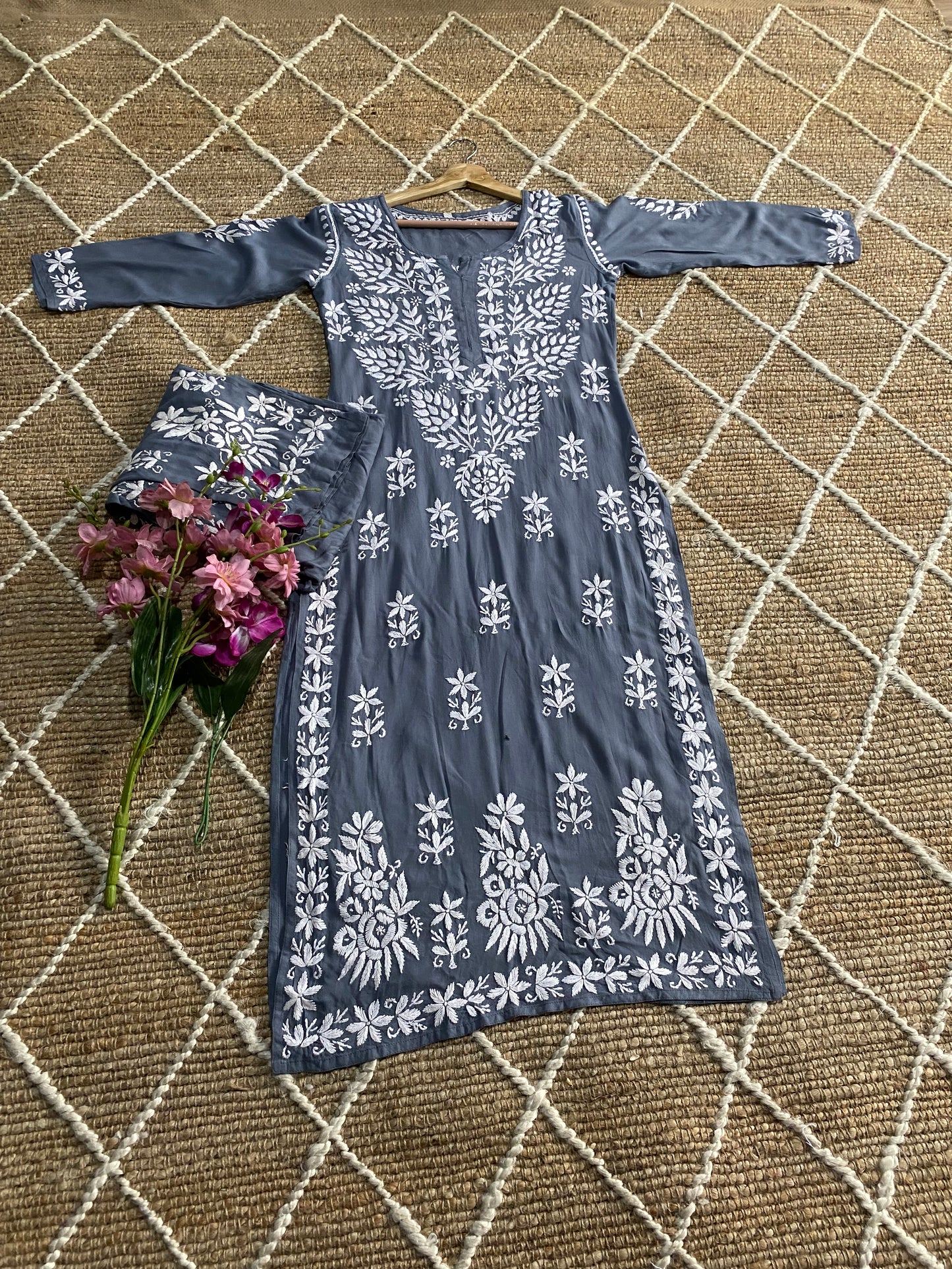 Authentic Lucknowi kurta Palazzo Set