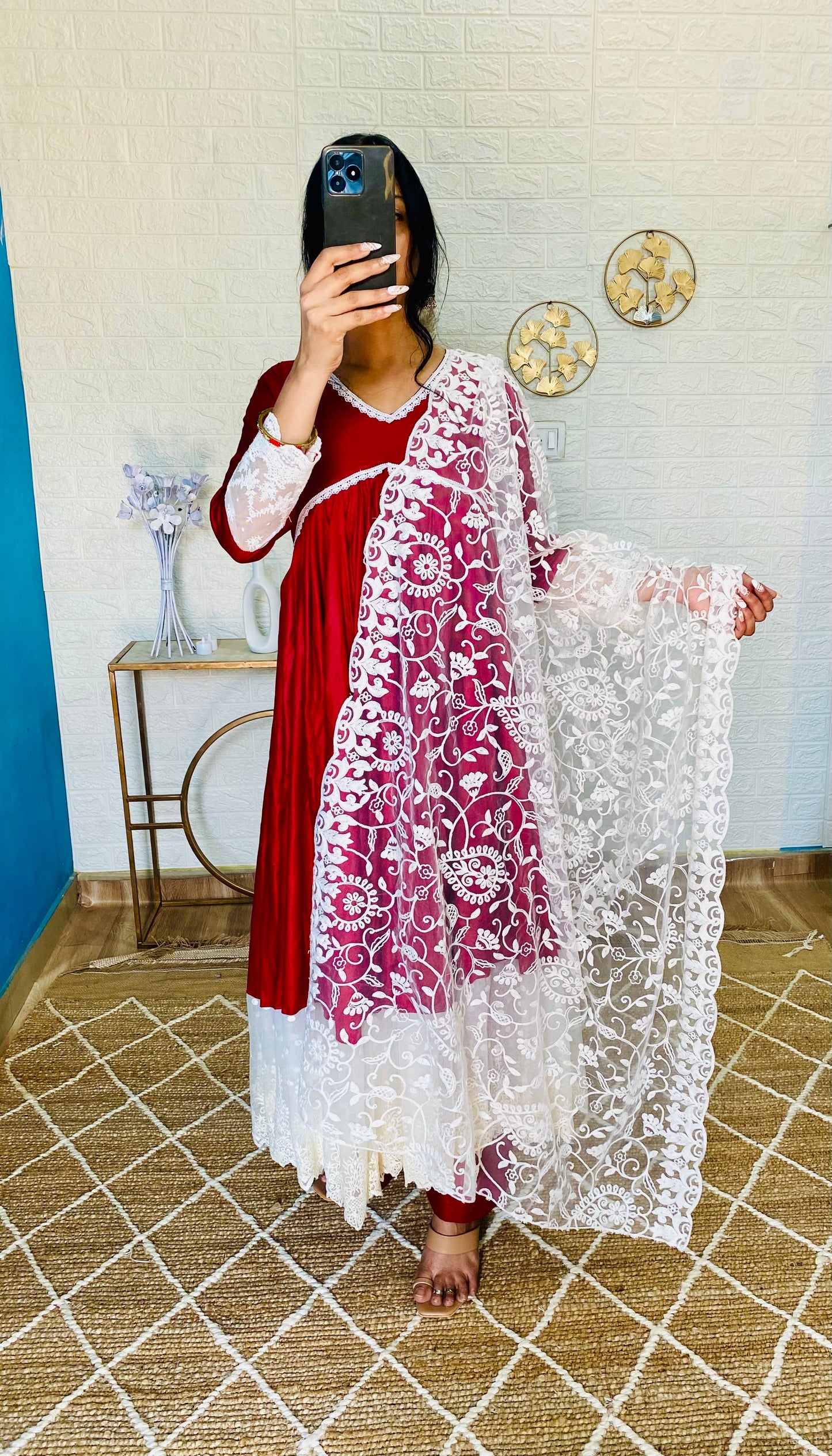 Intricate Chikankari Kurta Set with Dupatta