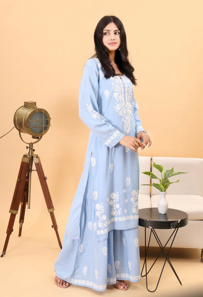 Authentic Chikankari Sharara Set