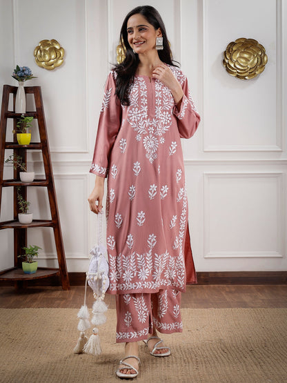 Aisha Authentic Lucknowi kurta Palazzo Set