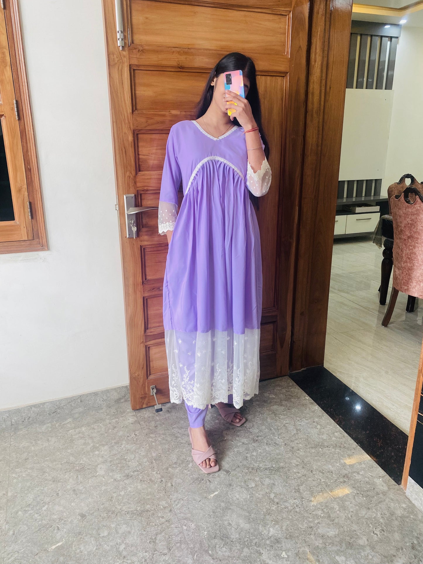 Chikankari Alia Cut Dress