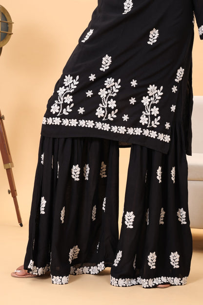 Authentic Chikankari Sharara Set