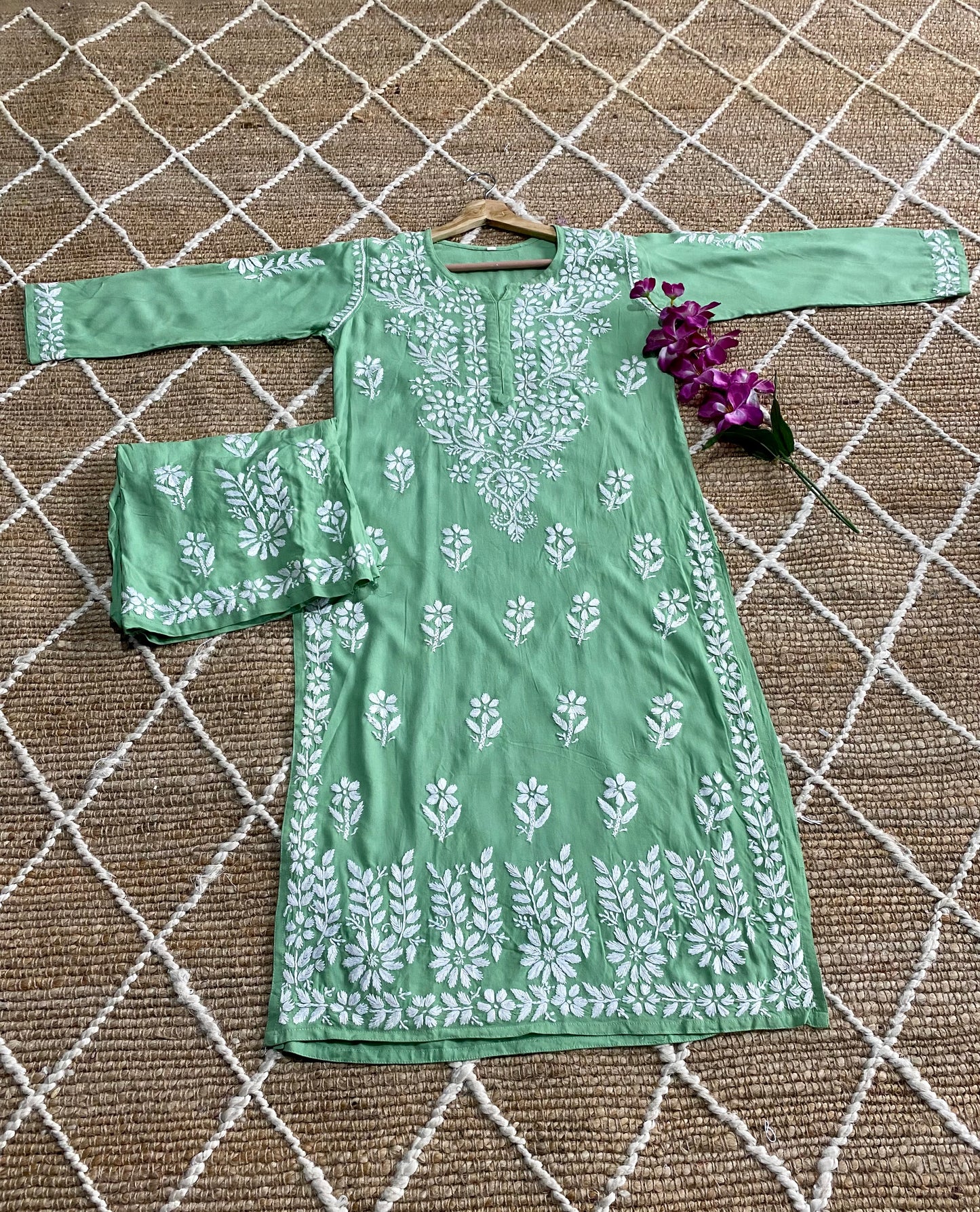 Authentic Lucknowi kurta Palazzo Set