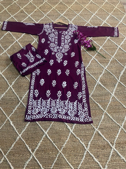 Authentic Lucknowi kurta Palazzo Set