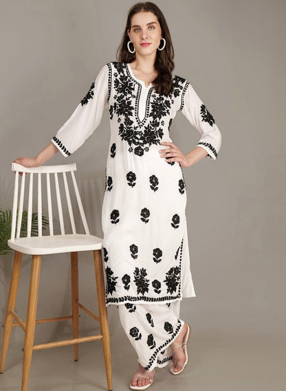 Authentic Chikankari Kurta Set