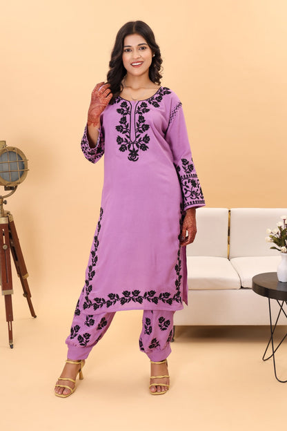 Rangeendori Kurta with Afghani Pant Set