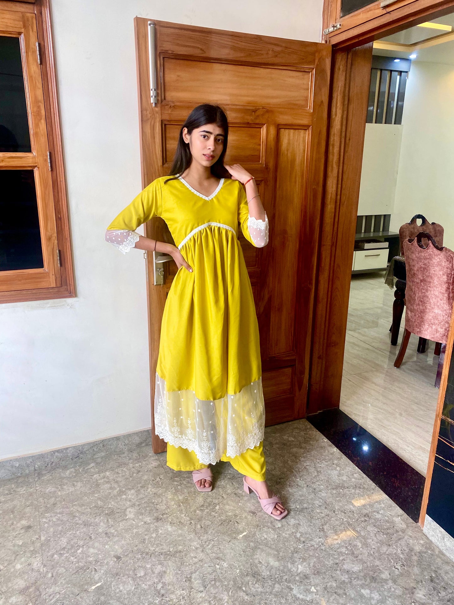 Chikankari Alia Cut Dress