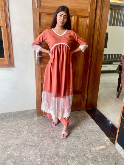 RD's Chikankari Alia Cut Dress