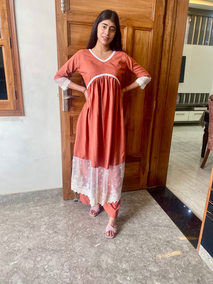 Chikankari Alia Cut Dress