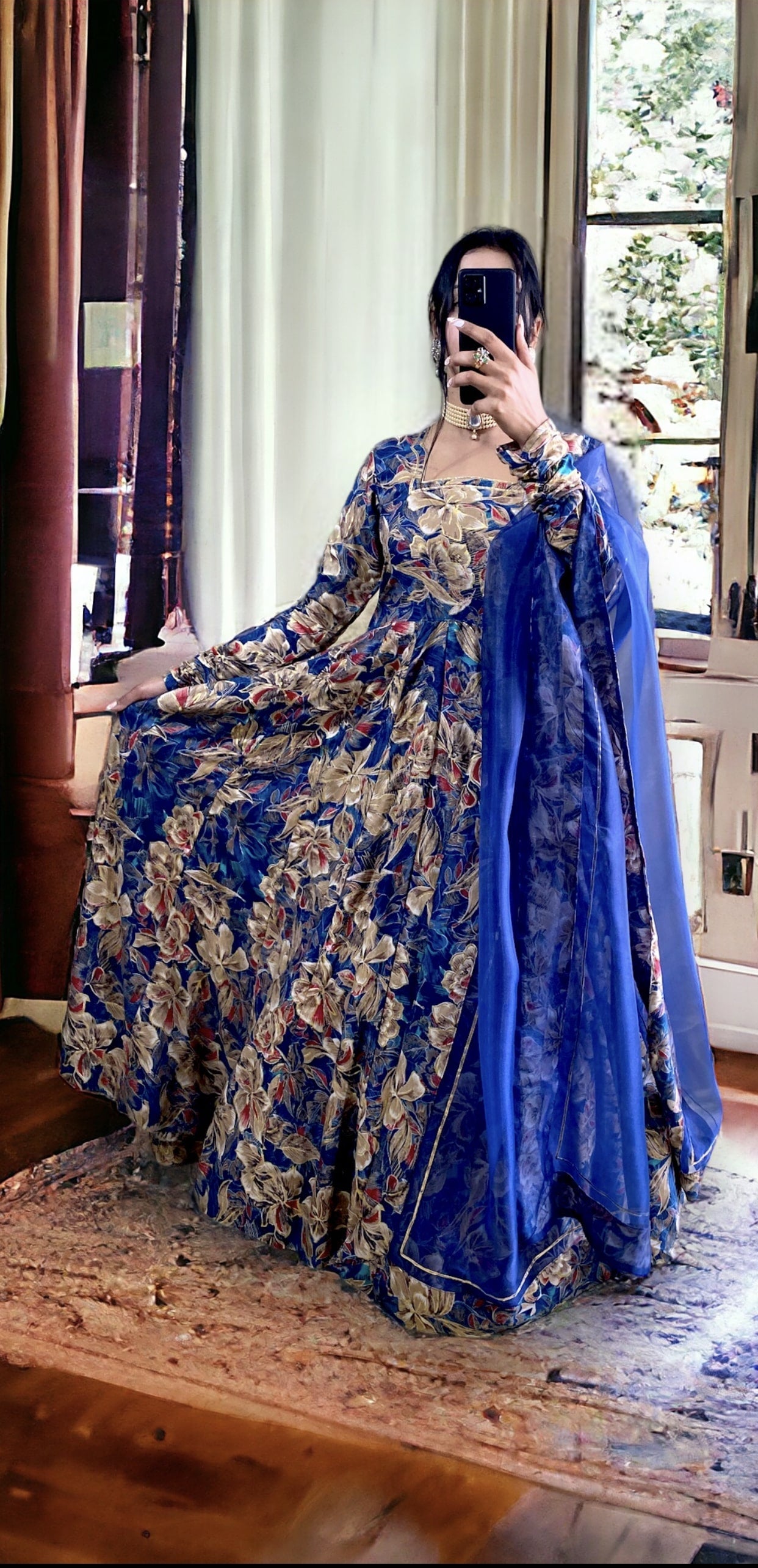 Rangeendori Anarkali Set