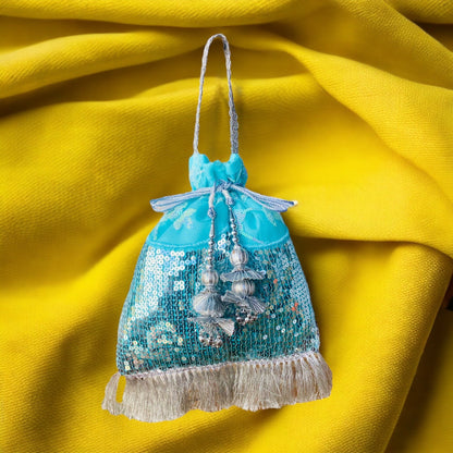 Sky Blue Potli bag