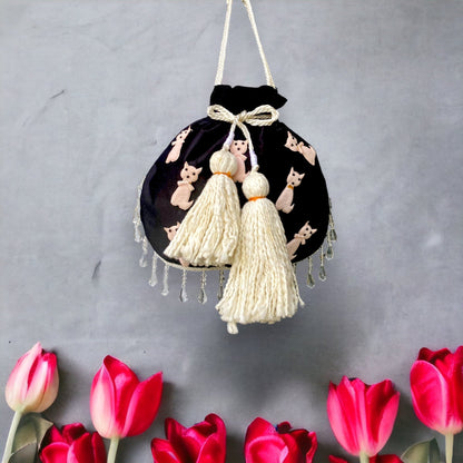 Cute Black Potli Bag