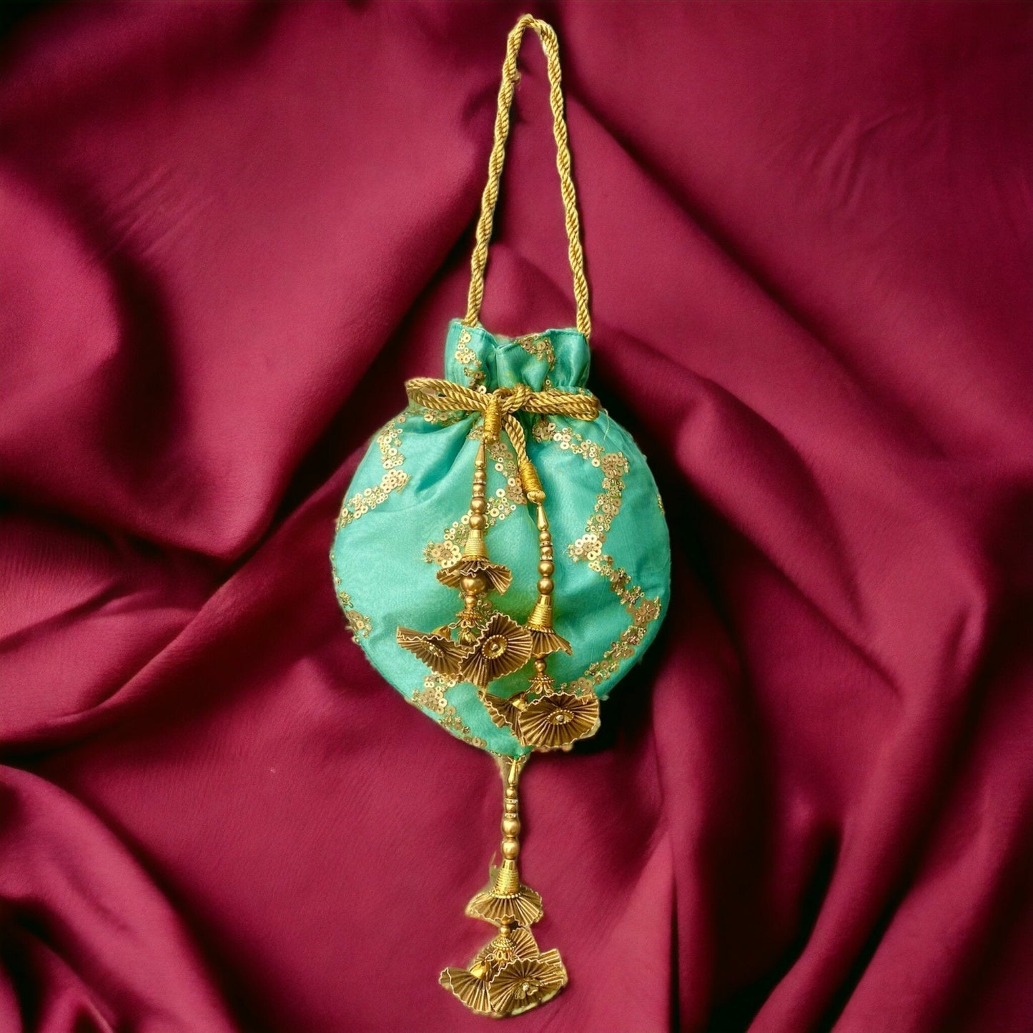 Turquoise Potli Bag