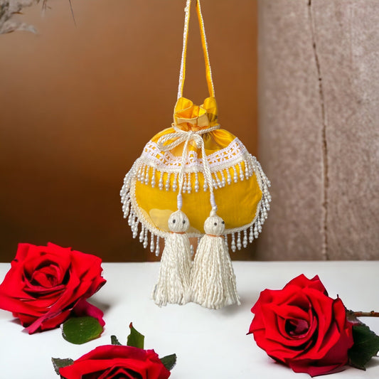 Roshni Yellow Potli Bag