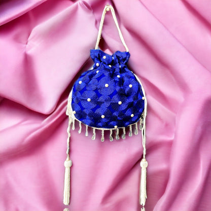 Beautiful Blue Potli bag