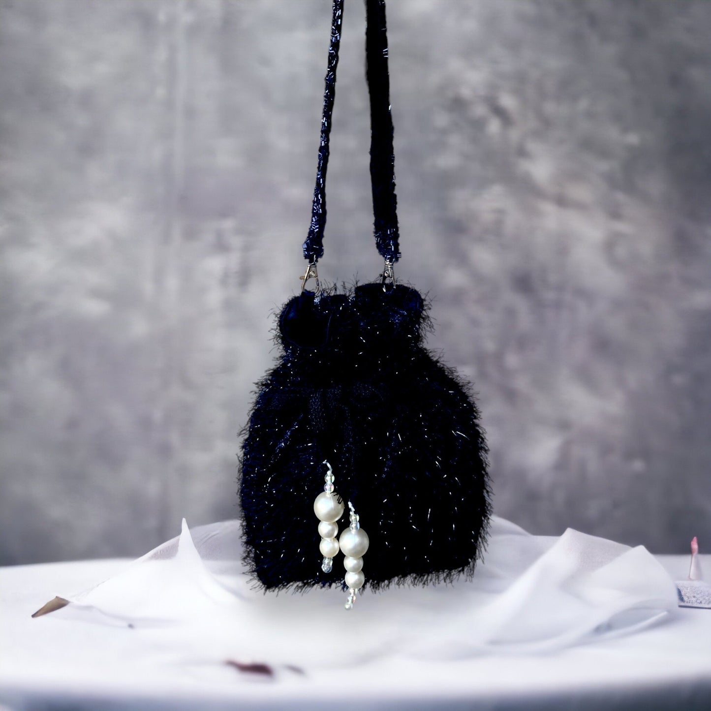 Black feather Potli Bag