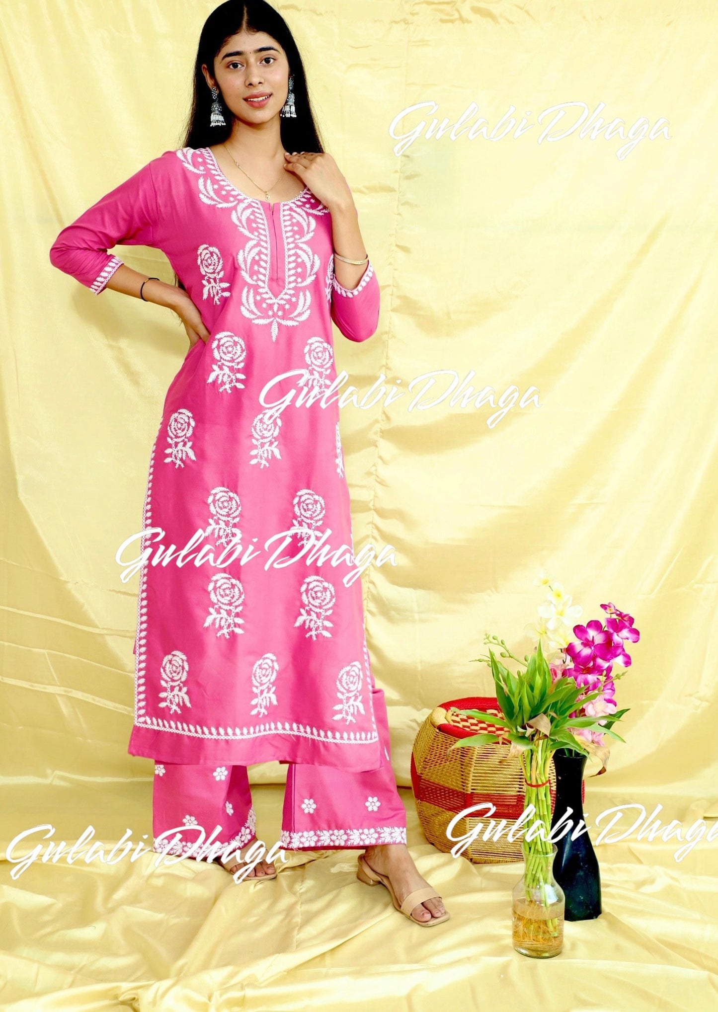 Rangeendori Authentic Chikankari Suit Set