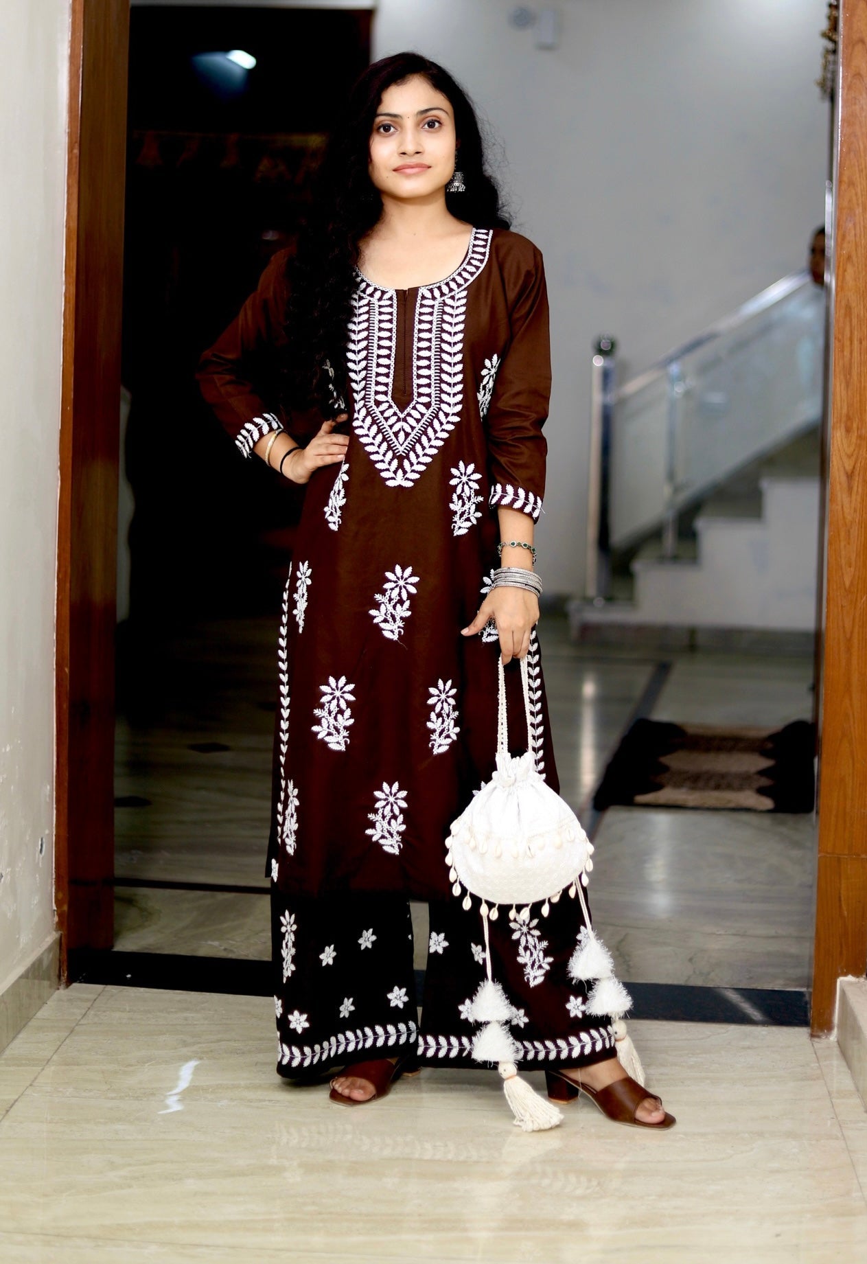 Rangeendori Authentic Chikankari Suit Set