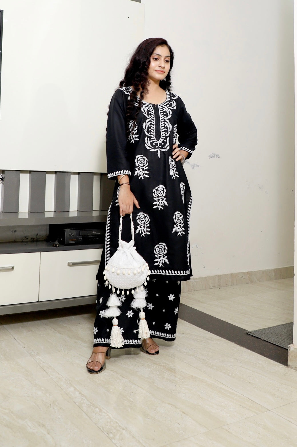 Rangeendori Authentic Chikankari Suit Set