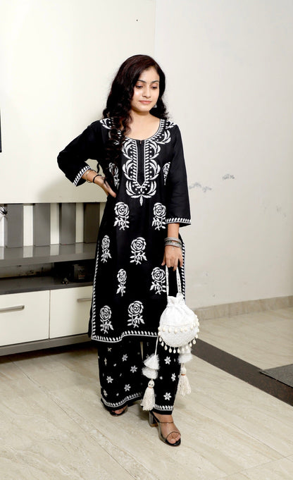 Rangeendori Authentic Chikankari Suit Set