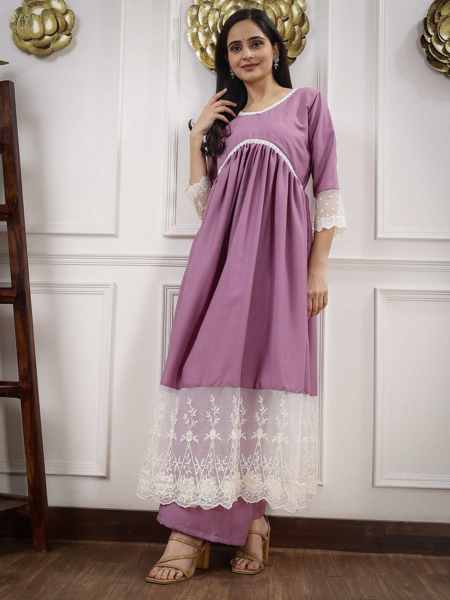 Chikankari Alia Cut Dress