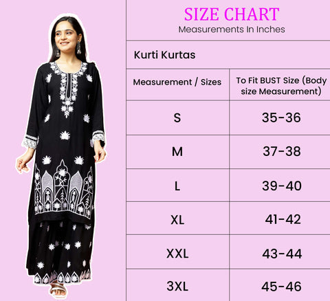 Aisha Black Authentic Lucknowi kurta Palazzo Set