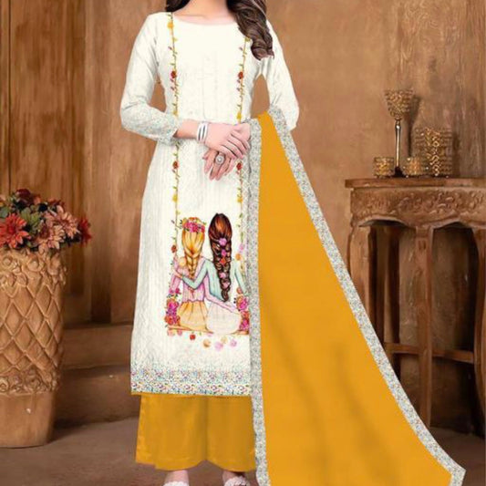 Sathiya Muslin Suit(5 color Option)