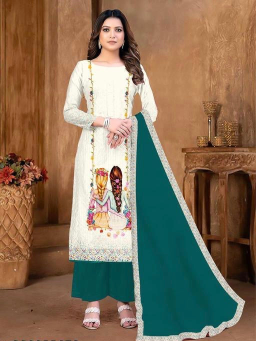 Sathiya Muslin Suit(5 color Option)