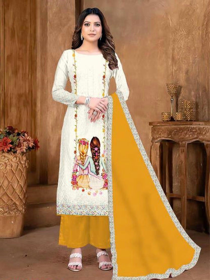 Sathiya Muslin Suit(5 color Option)