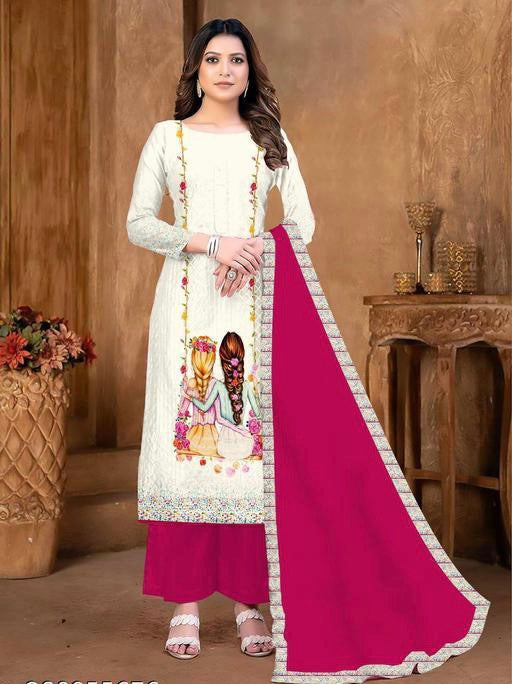 Sathiya Muslin Suit(5 color Option)